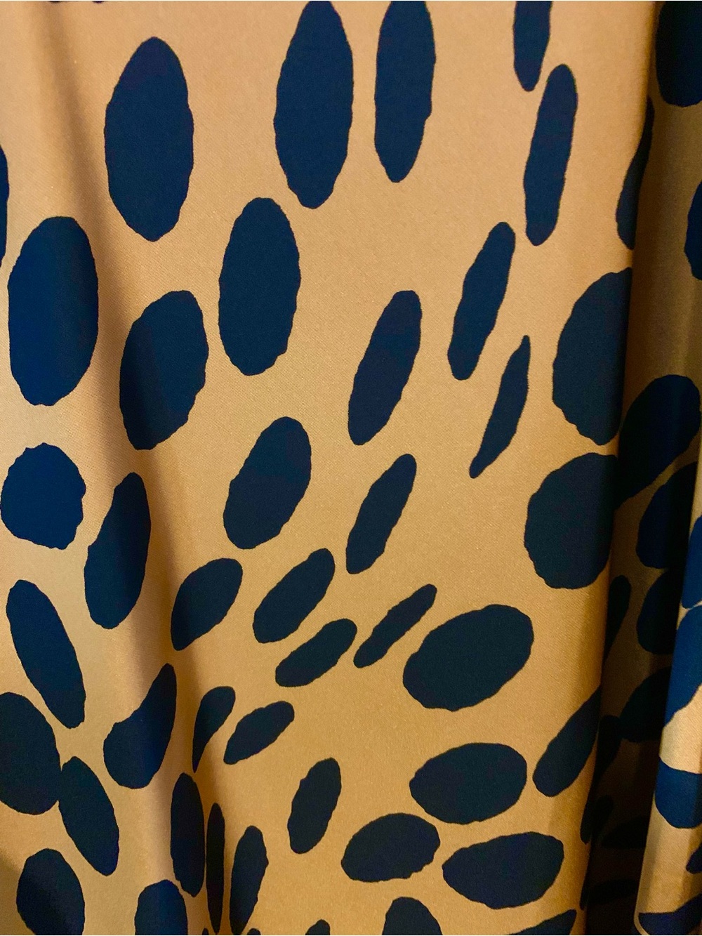 J. Crew Mustard Yellow and Black Spot-Print Slip-on Midi Skirt. Sz M - Picture 3 of 3